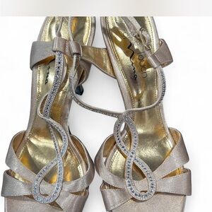 Touch of Nina Elegant Gold Strappy Heels